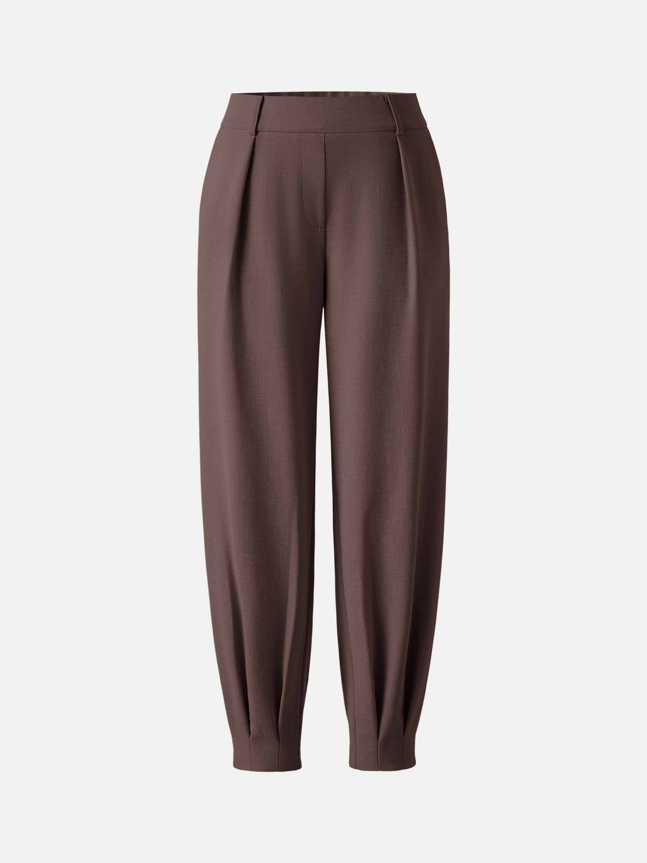 NORA Women's Mid-Rise Tapered Stretch Linen-Look Pant with Pockets