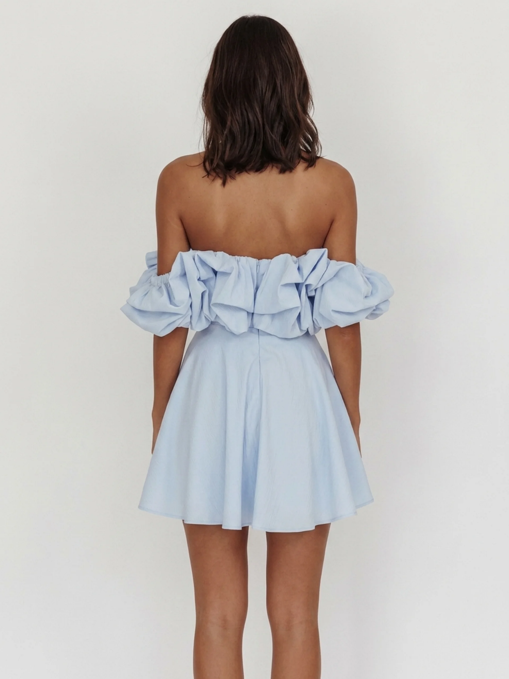LEILA Women's Off-Shoulder Ruffle A-Line Mini Dress