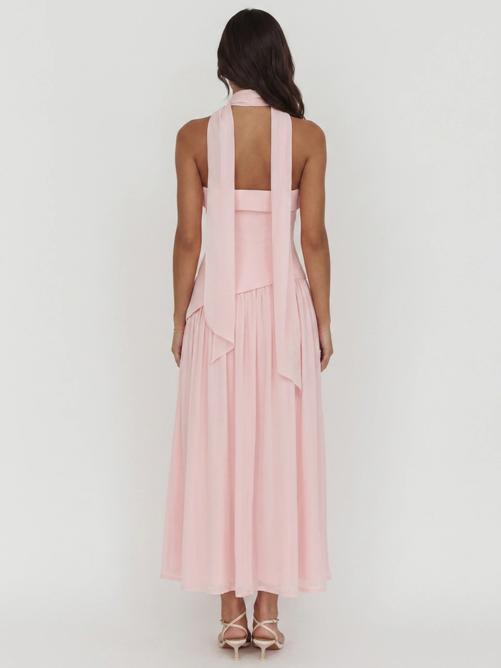 FARAH Women's Strapless Asymmetric Waist Drop-Skirt Maxi Dress