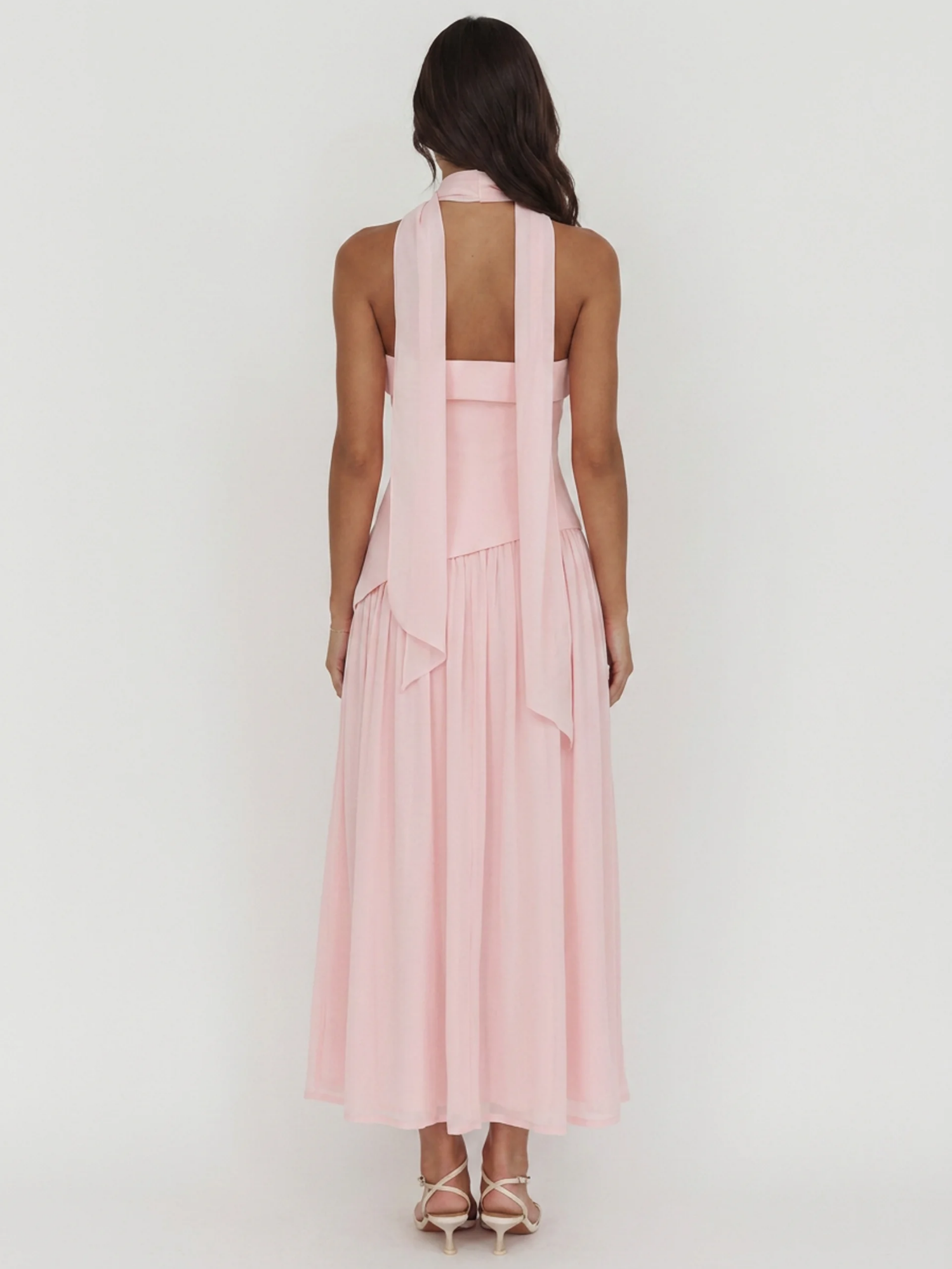 FARAH Women's Strapless Asymmetric Waist Drop-Skirt Maxi Dress