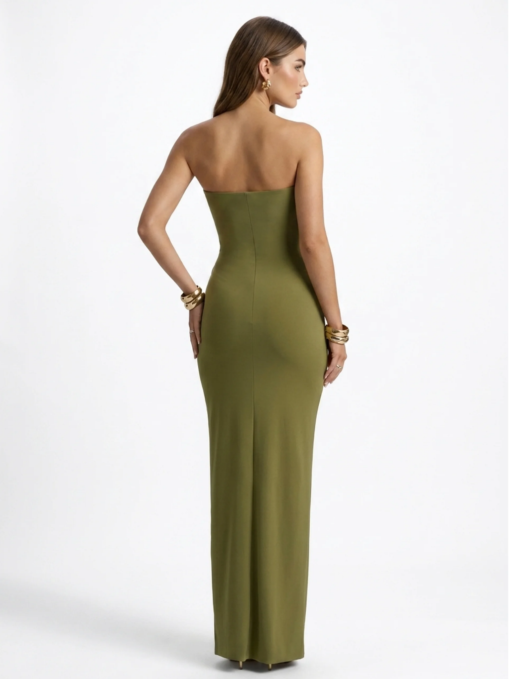 KAITLYN Women's Sweetheart Ruched Wrap Maxi Dress