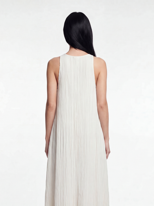 BRIANNA Women's Pleated Sleeveless Maxi Dress