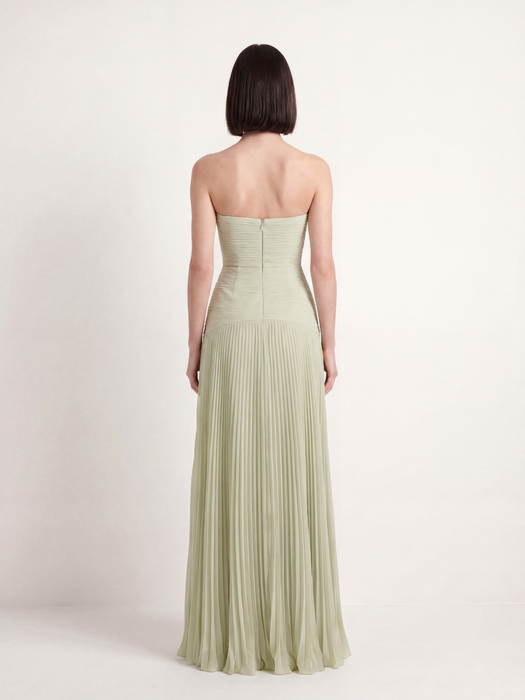 EVERLY Women's Strapless Ruched Dropped-Waist Pleated Maxi Dress