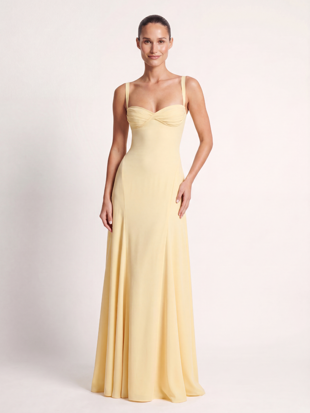 COLETTE Women's Corset Bodice Sweetheart Mermaid Maxi Dress