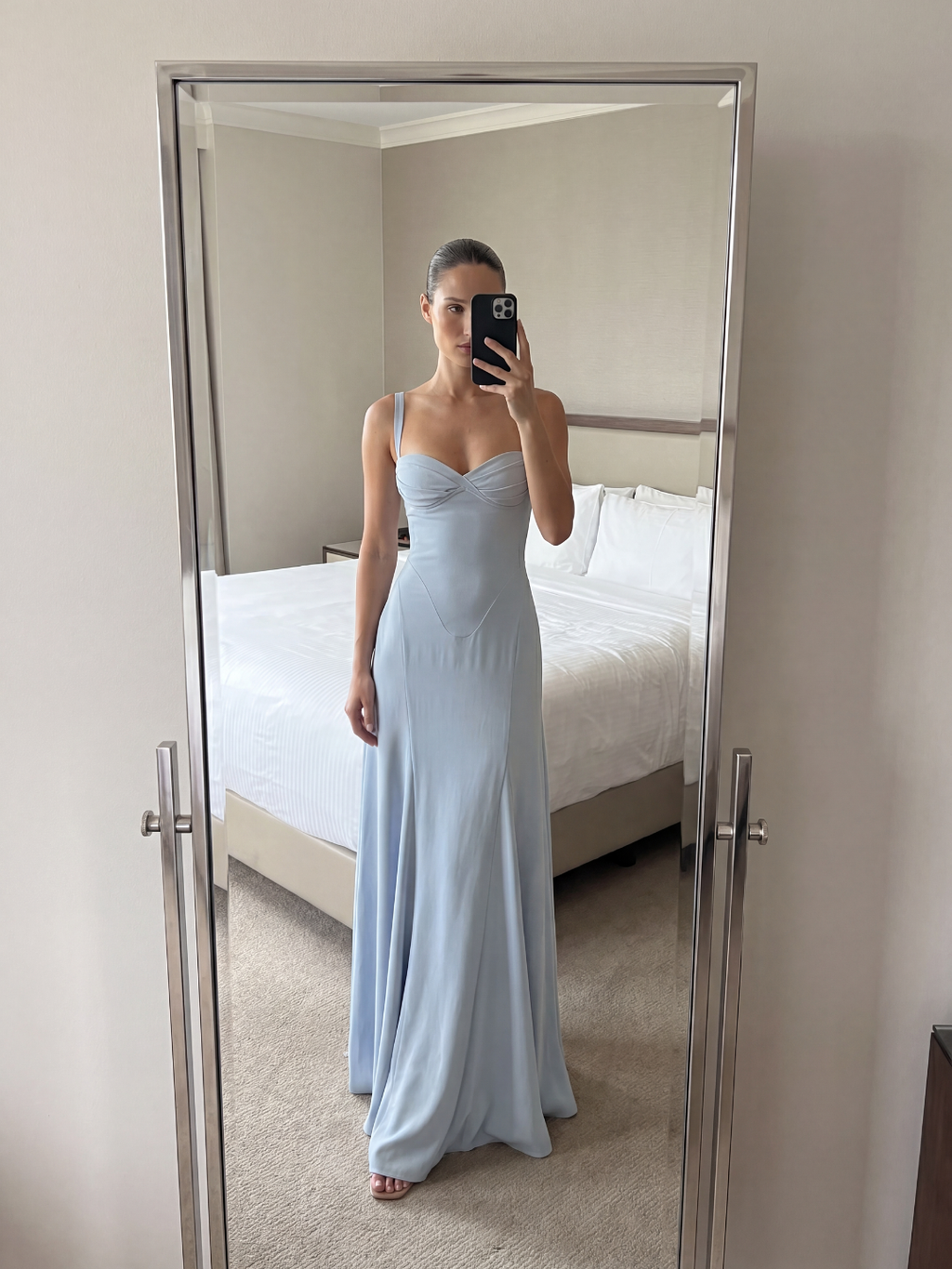 COLETTE Women's Corset Bodice Sweetheart Mermaid Maxi Dress