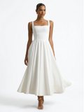 BAILEY Women's Strappy Volume-Hem Midi Dress