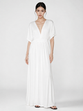 SHELBY Women's Plunge Kimono-Sleeve Maxi Dress