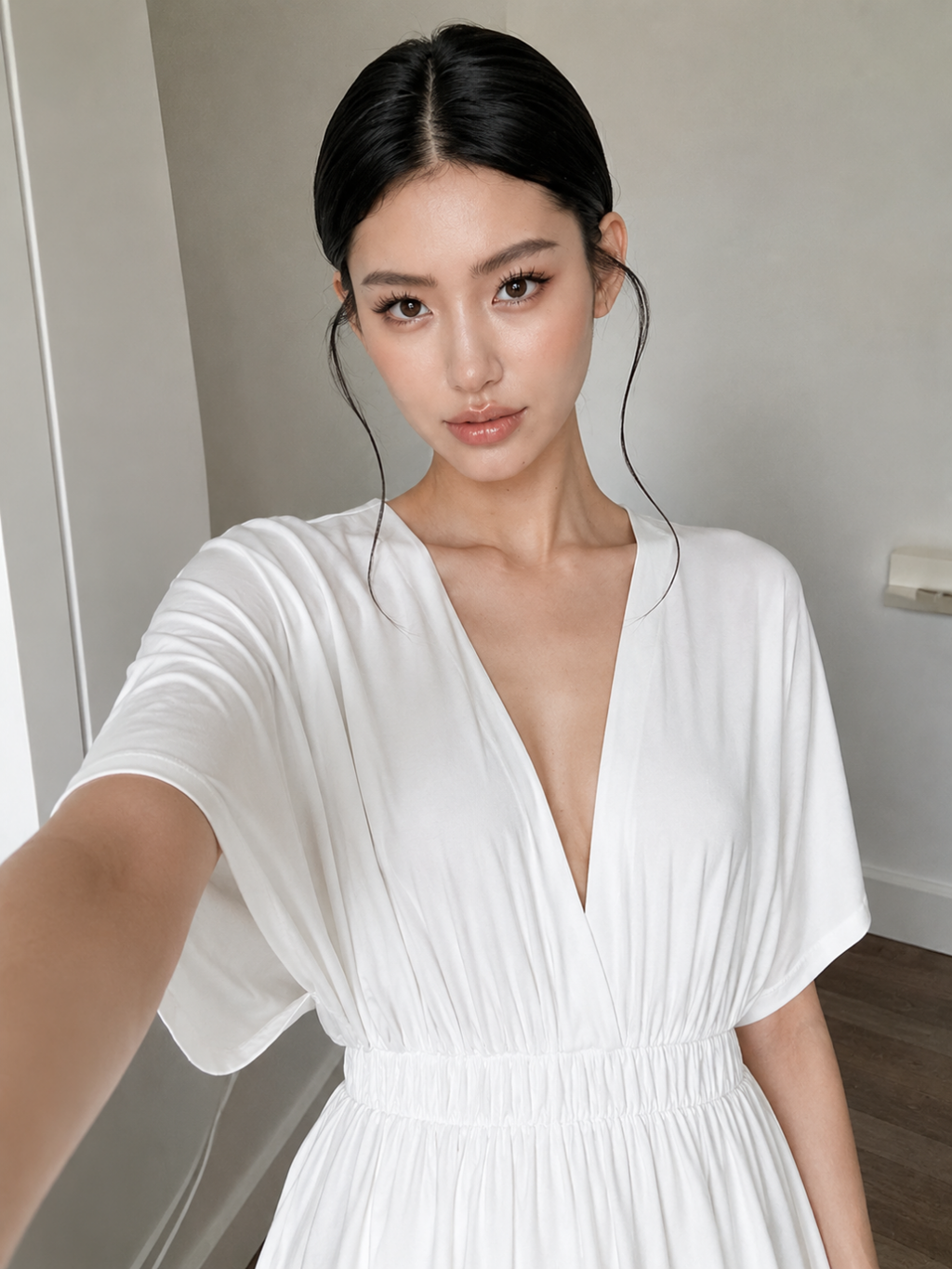 SHELBY Women's Plunge Kimono-Sleeve Maxi Dress
