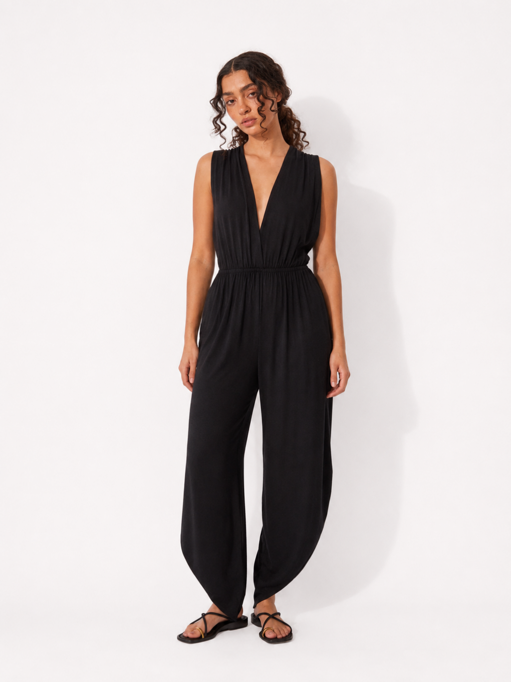 WHITNEY Women's Plunge Sleeveless Jumpsuit