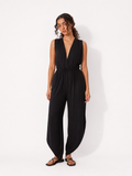 WHITNEY Women's Plunge Sleeveless Jumpsuit