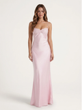AURELIA Women's Sequin Sweetheart Lace-Up Back Satin Maxi Dress