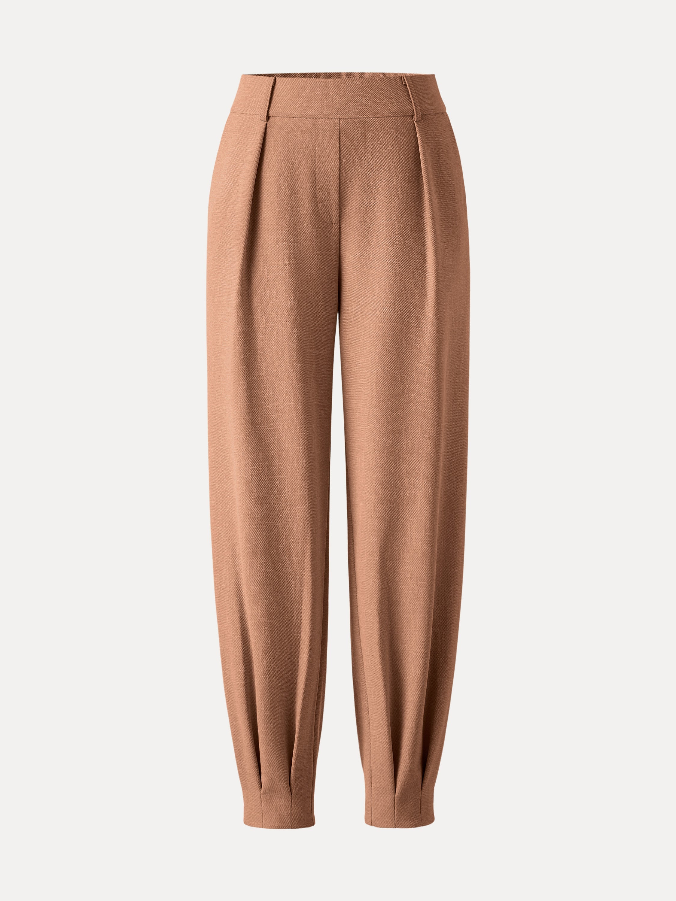 NORA Women's Mid-Rise Tapered Stretch Linen-Look Pant with Pockets