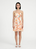 DANIELLE Women's Square-Neck Mini Dress with Abstract Print