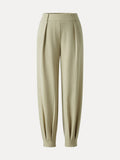 NORA Women's Mid-Rise Tapered Stretch Linen-Look Pant with Pockets