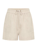 ANIKA Women's French Linen Drawstring Shorts with Pockets