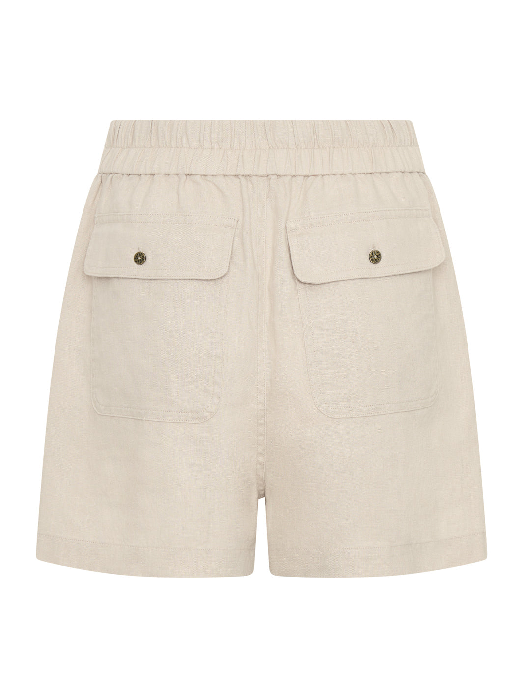 ANIKA Women's French Linen Drawstring Shorts with Pockets