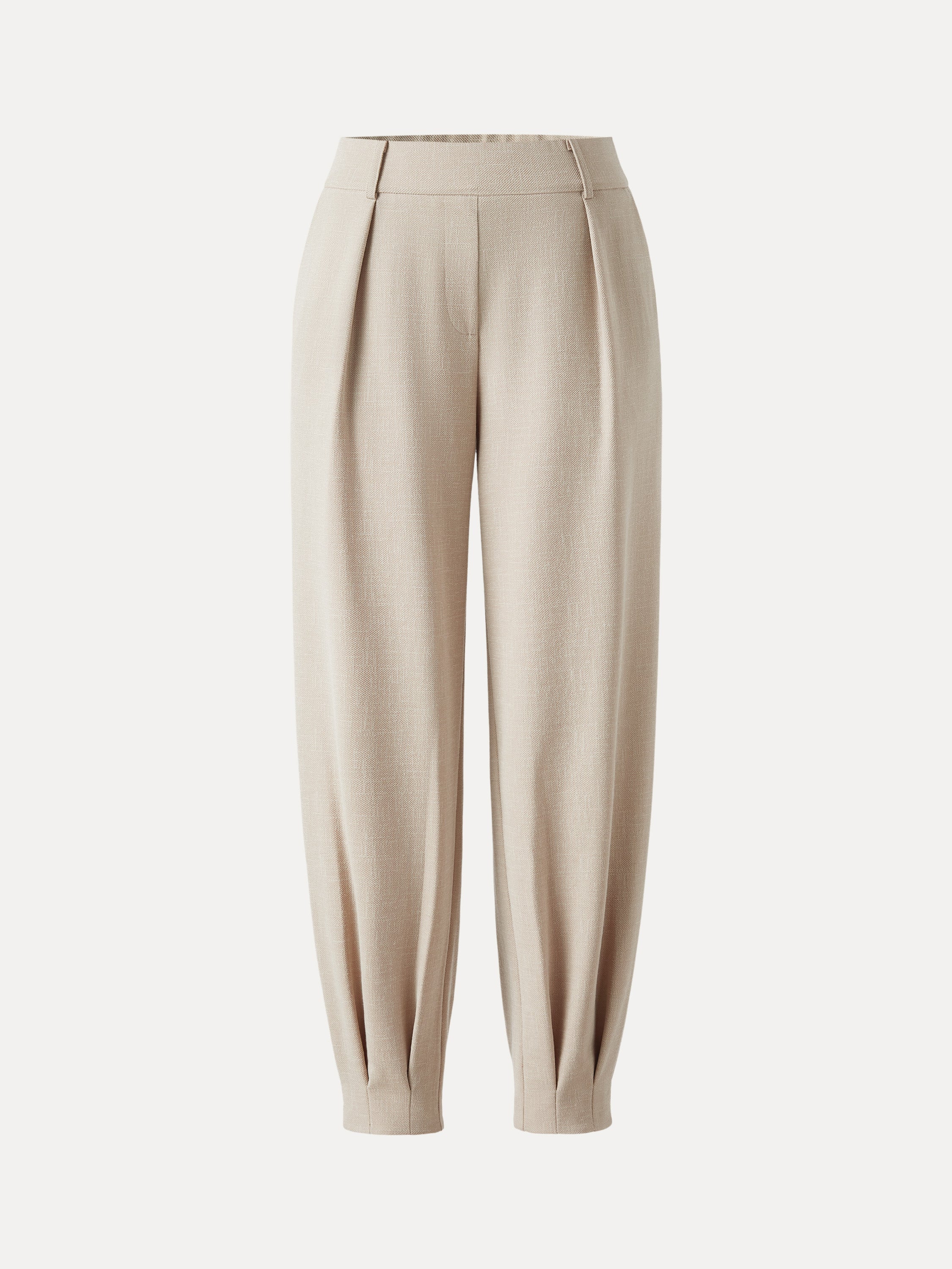 NORA Women's Mid-Rise Tapered Stretch Linen-Look Pant with Pockets