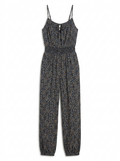 ISLA Women's Floral Smocked Wide-Leg Jumpsuit with Pockets