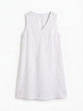ROWAN Women's Sleeveless V-Neck Linen Shift Dress with Pockets